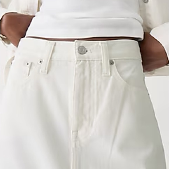 NWT J. Crew Denim maxi skirt in white - sz 29 🤍🤍🤍 - Picture 3 of 6